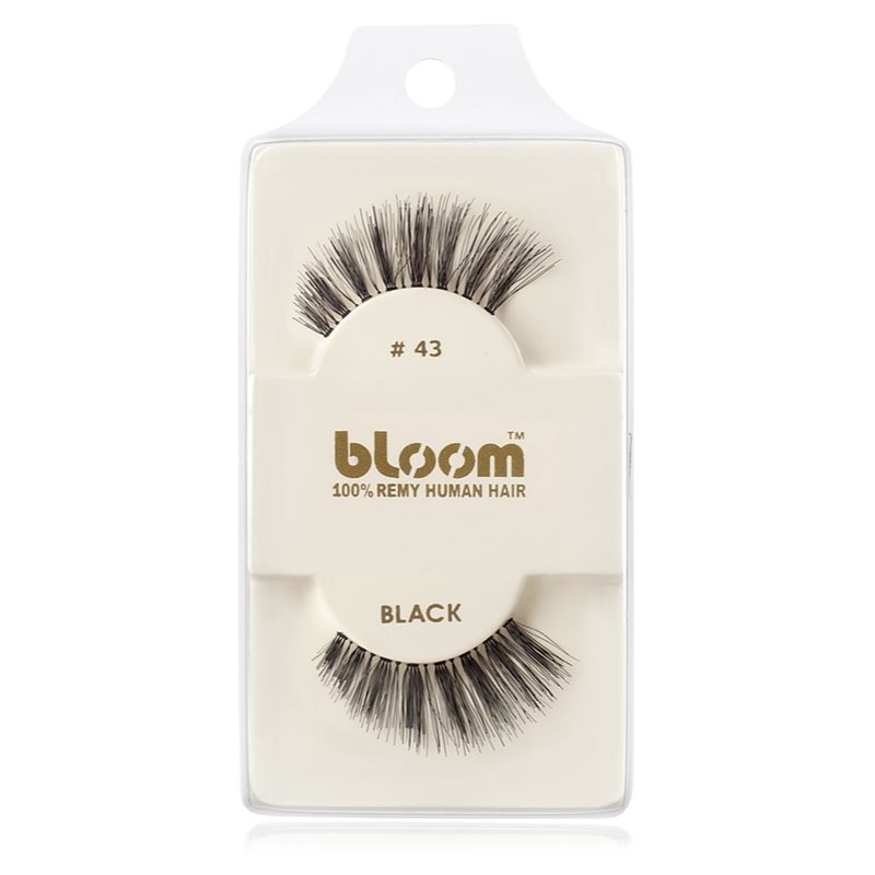 Bloom Natural Stick-on Eyelashes From Human Hair No. 43 (Black) 1 Cm