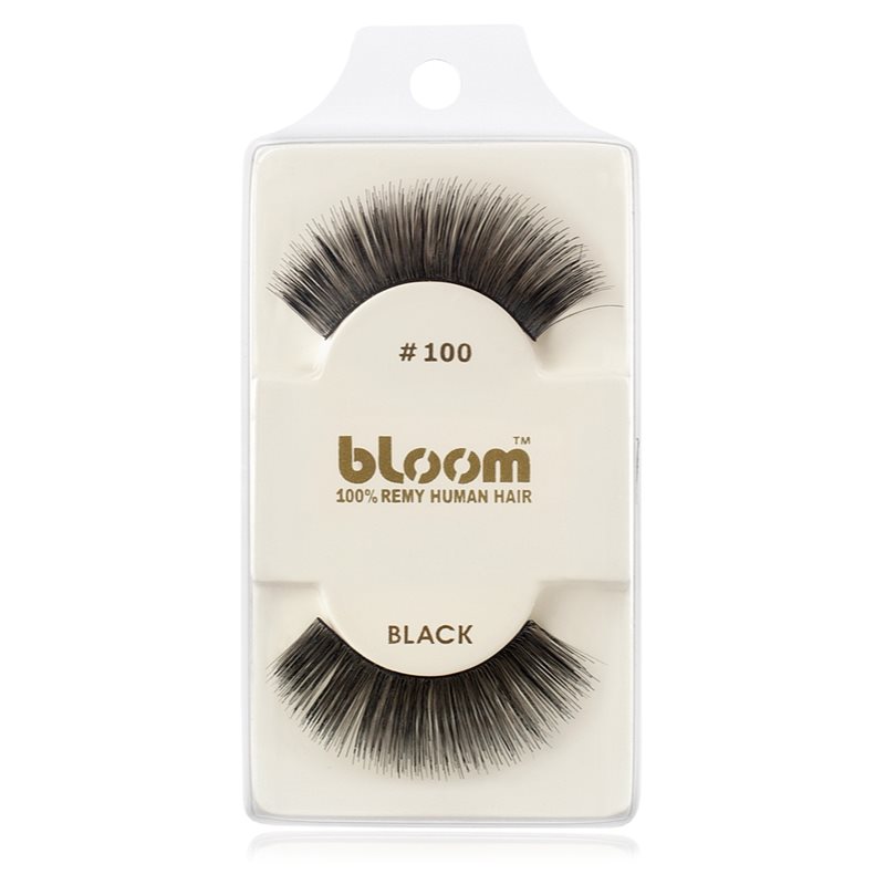 Bloom Natural Stick-On Eyelashes From Human Hair No. 100 (Black) 1 Cm