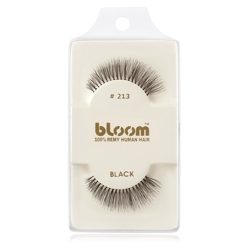 Bloom Natural ragasztható műszempilla természetes hajból No. 213 (Black) 1 cm