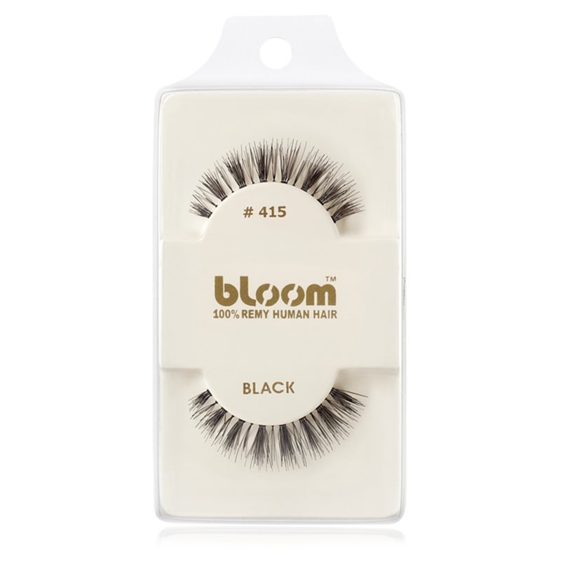 Bloom Natural künstliche Wimpern aus Naturhaar No. 415 (Black) 1 cm
