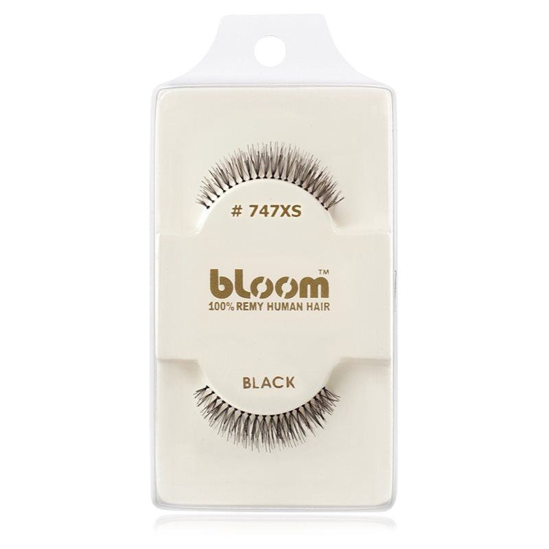 Bloom Natural nalepovací řasy z přírodních vlasů No. 747XS (Black) 1 cm