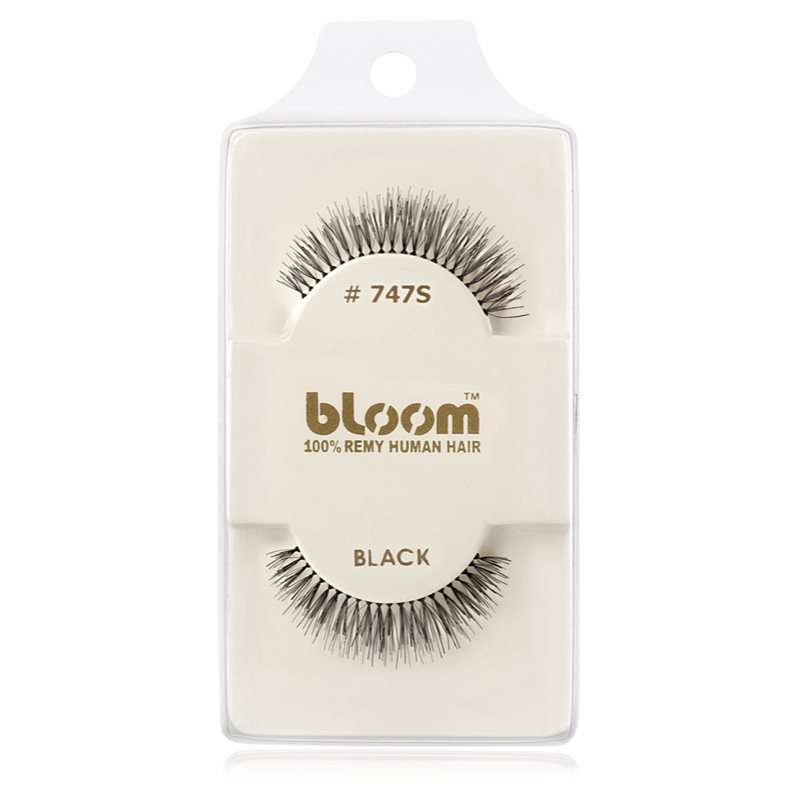 Bloom Natural nalepovací řasy z přírodních vlasů No. 747S (Black) 1 cm