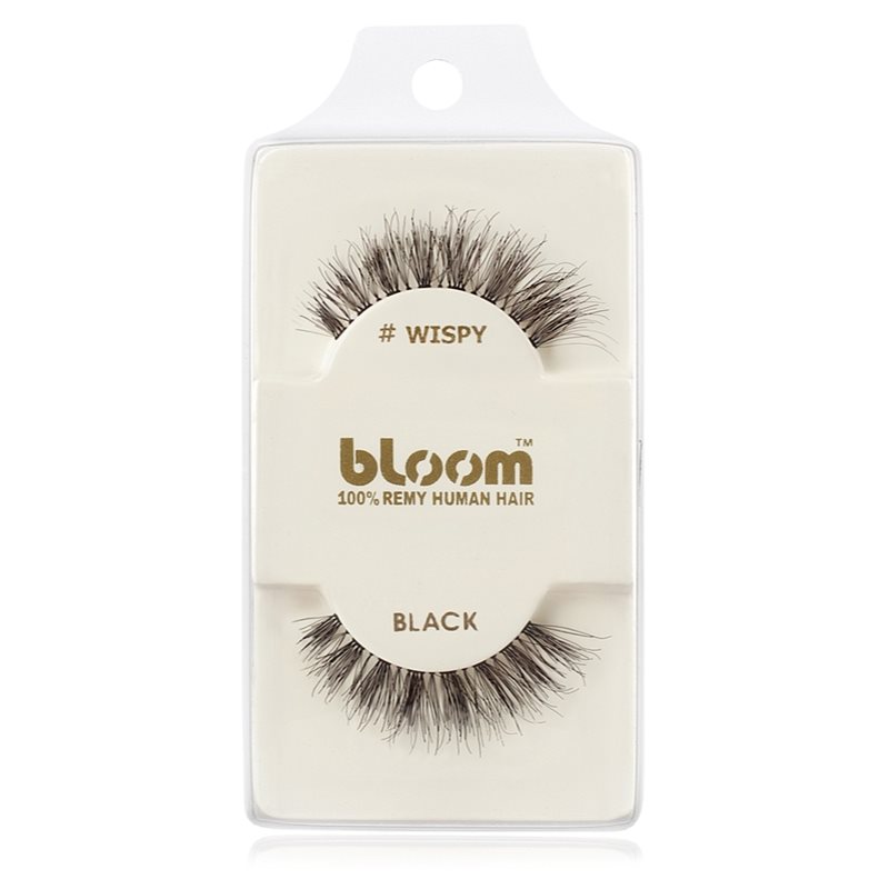 Bloom Natural ragasztható műszempilla természetes hajból (Wispy, Black) 1 cm