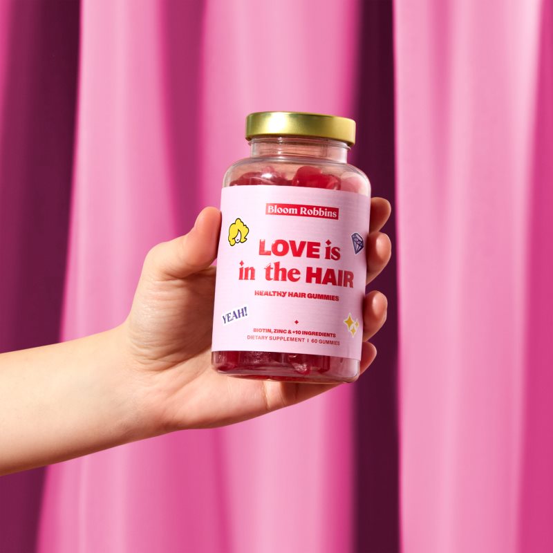 Bloom Robbins LOVE is in the HAIR Healthy hair gummies žvýkací měkké tobolky na vlasy 251 g (obrázek 3)