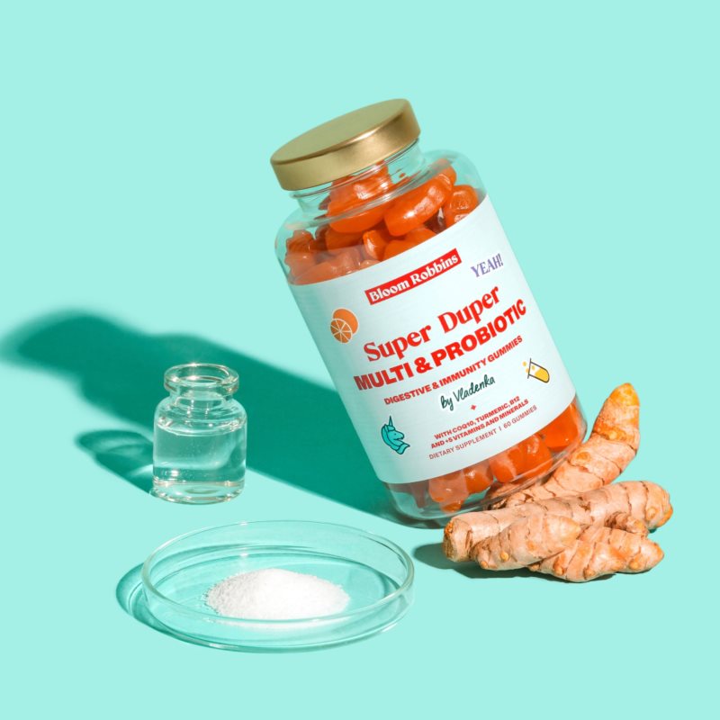 Bloom Robbins Super Duper MULTI & PROBIOTIC žvýkací kostičky pro podporu trávení 268 g (obrázek 4)