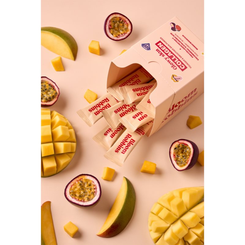 Bloom Robbins Glowy skin COLLAGEN YOUNGER & SMOOTHER SKIN POWDER prášek pro krásnou pleť příchuť Mango Maracuja 372 g (obrázek 5)