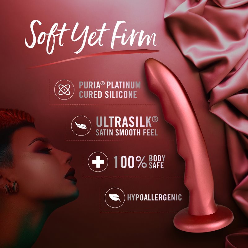 Blush Temptasia Jealousy Peg Red Rouge dildo pro muže a ženy 17 cm (obrázek 5)