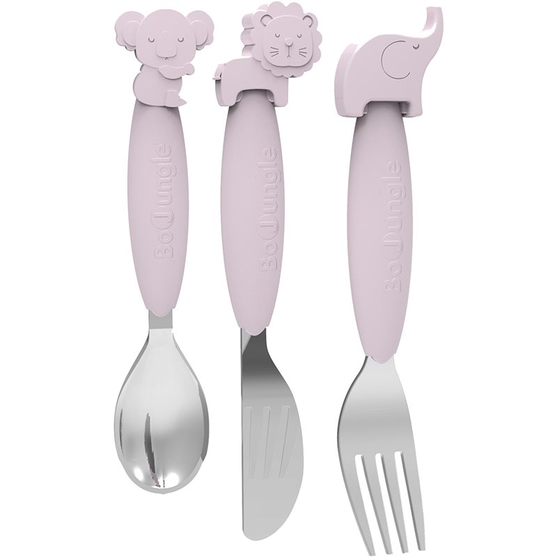 E-shop Bo Jungle Cutlery příbor Pink 12m+ 3 ks