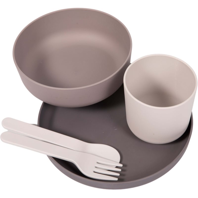 E-shop Bo Jungle Tableware Set jídelní sada pro děti Grey 5 ks