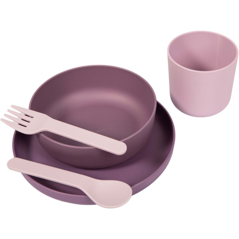 Bo Jungle Tableware Set jídelní sada pro děti Pink/Purple 5 ks