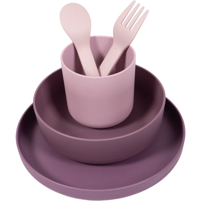 Bo Jungle Tableware Set набір посуду для дітей Pink/Purple 5 кс