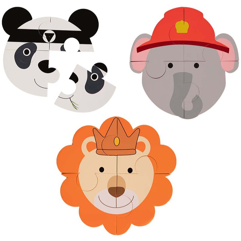 E-shop Bo Jungle B-Animal puzzle Panda/Elephant/Lion 3 ks