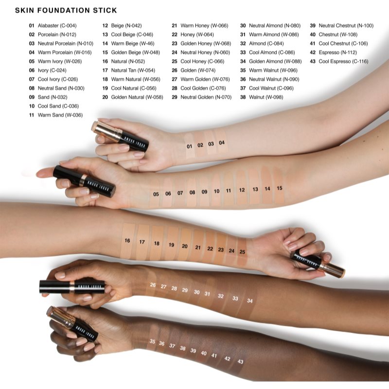 Bobbi Brown Skin Foundation Stick Multi-function Makeup Stick Shade Warm Ivory (W-026) 9 G