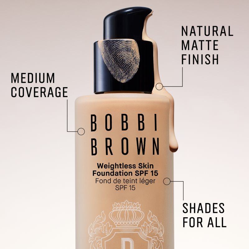 Bobbi Brown Weightless Skin Foundation SPF 15 dlhotrvajúci make-up s hydratačným účinkom odtieň Almond 30 ml.