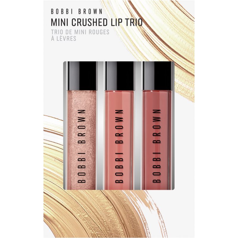 Bobbi Brown Holiday Mini Crushed Lip Trio gift set for lips shade Bare Sparkle / Force of Nature / In the Buff