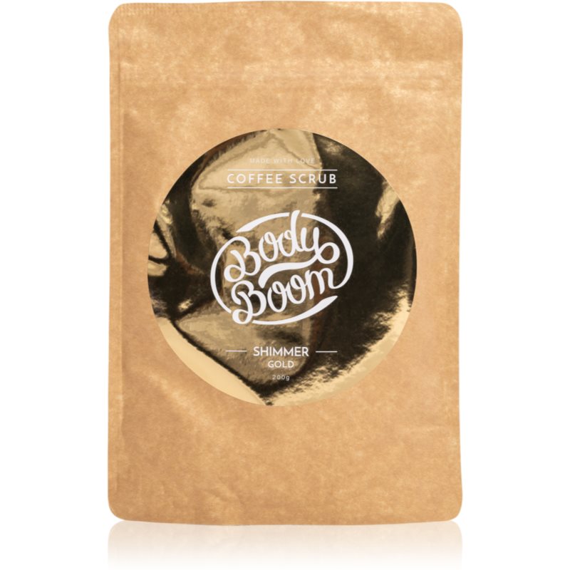 E-shop BodyBoom Shimmer Gold kávový tělový peeling 200 g