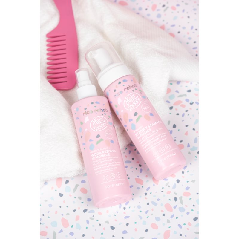 BodyBoom HairBoom Rice Rehab Hair Mist Soin Sans Rinçage Pour Des Cheveux Brillants Et Doux 200 Ml