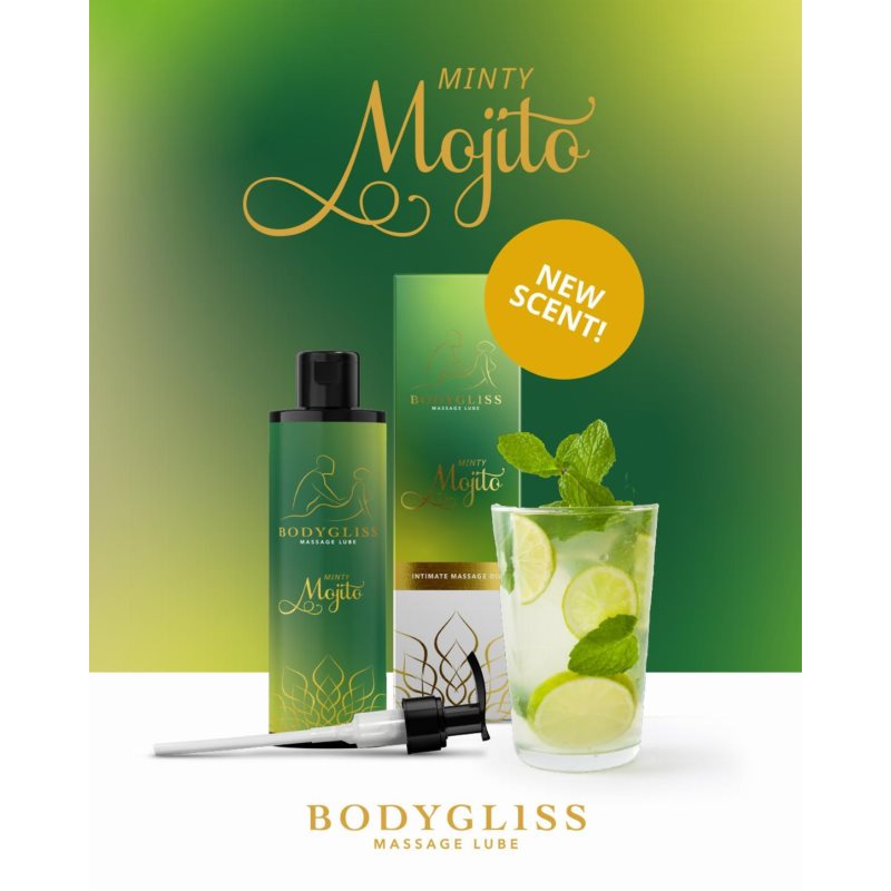 BodyGliss Minty Mojito masážní a lubrikační olej 2 v 1 150 ml (obrázek 3)