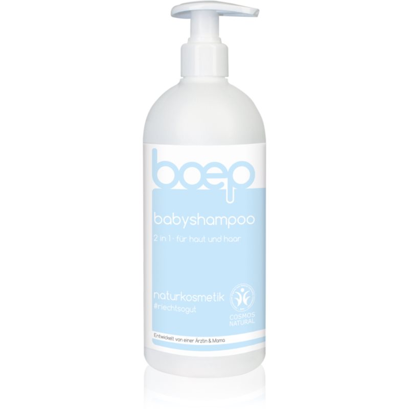 Boep Boep Natural Baby Shampoo 2 v 1 τζελ για ντους και σαμπουάν 2 σε 1 με αλόη βέρα για παιδιά από τη γέννηση Maxi 500 ml