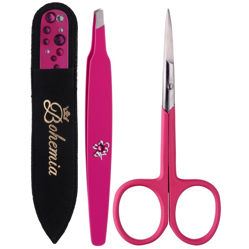 

Bohemia Crystal Bohemia Swarovski Nail File,Tweezers and Nail Clippers подарунковий набір Pink (для чудового вигляду)