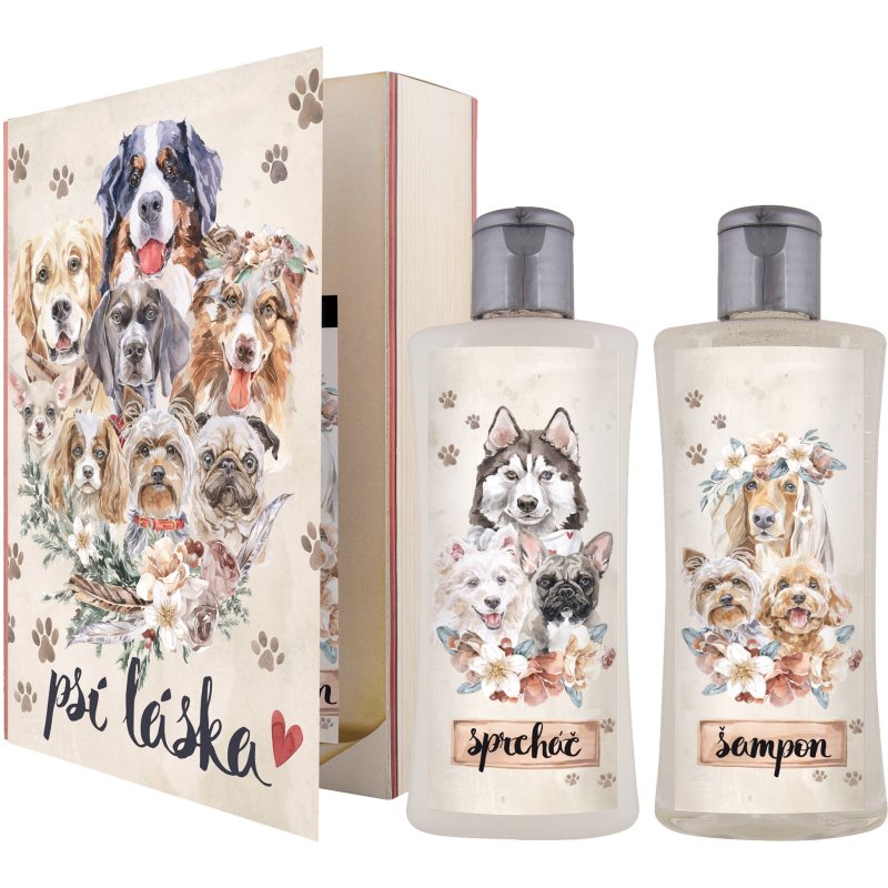 Bohemia Gifts & Cosmetics Kniha Psí Láska dárková sada