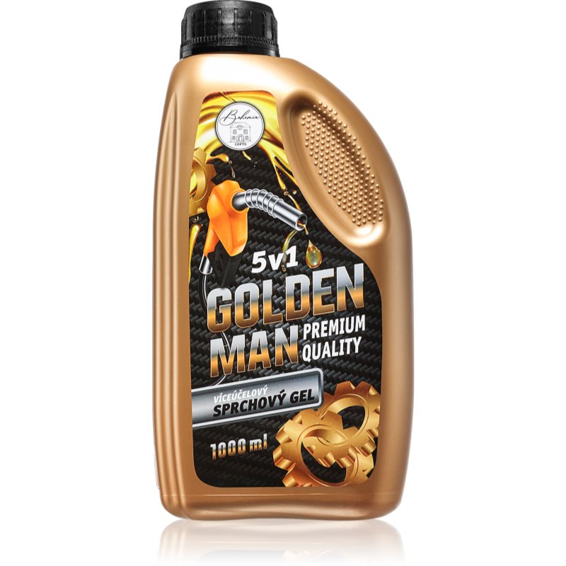 Bohemia Gifts & Cosmetics Industrial Golden Man sprchový gel pro muže 5 v 1 1000 ml