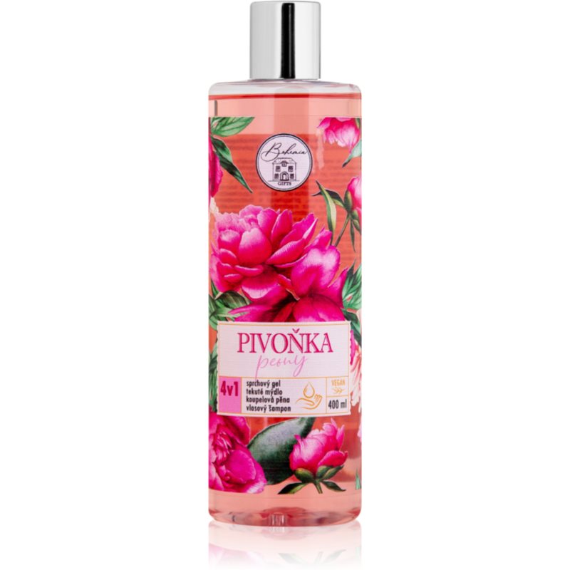 Bohemia Gifts & Cosmetics Flower Line Peony Reinigungsgel für Haut und Haar 400 ml