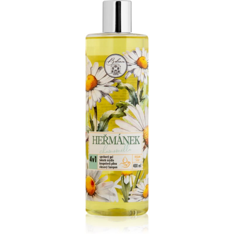 Bohemia Gifts & Cosmetics Flower Line Chamomilla Reinigungsgel für Haut und Haar 4 in 1 400 ml