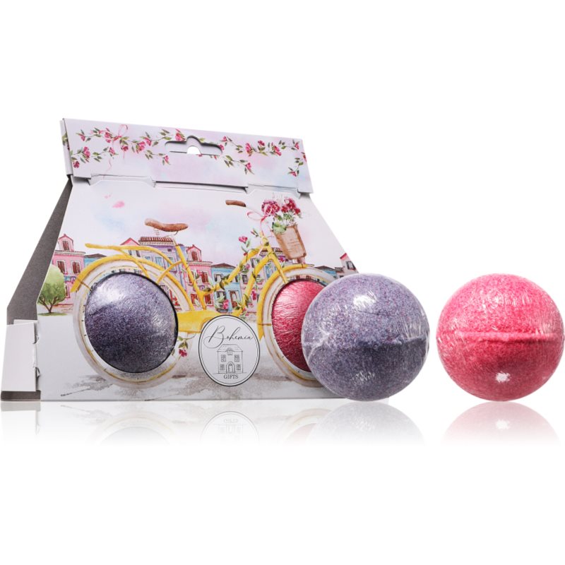 Bohemia Gifts & Cosmetics Jedem Bomby Rozjeď to šumivá koule do koupele vůně Lavender + Rosehip & Rose 2x110 g