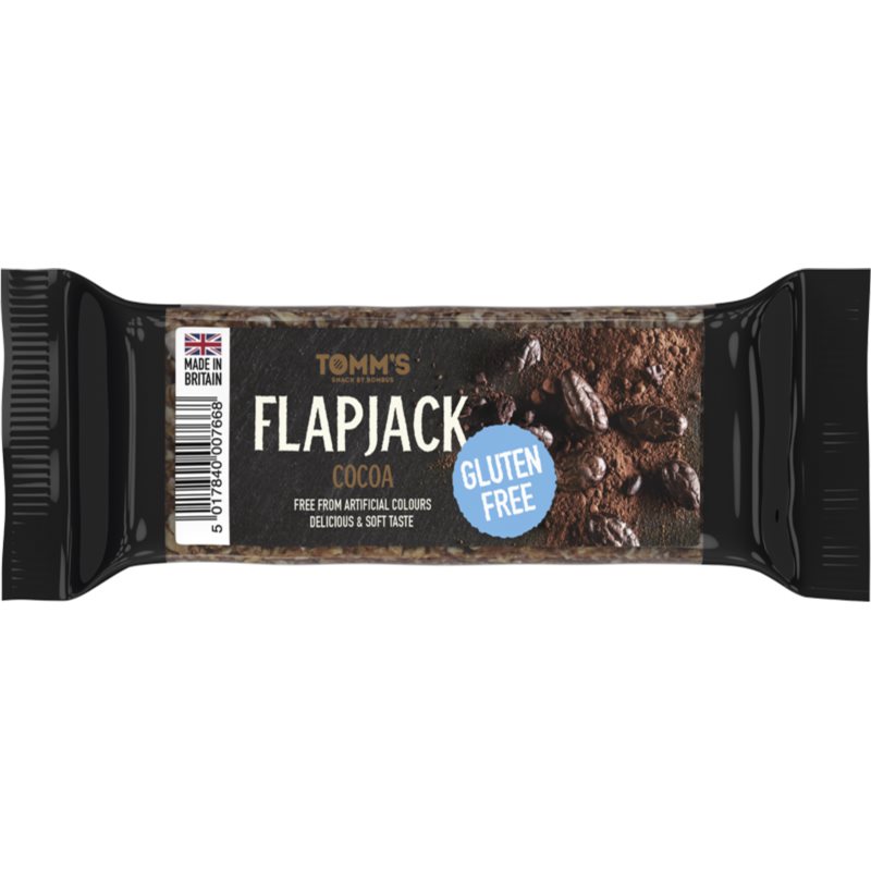 Bombus Tomm's Flapjack Gluten Free ovesná tyčinka bez lepku příchuť Cocoa 100 g