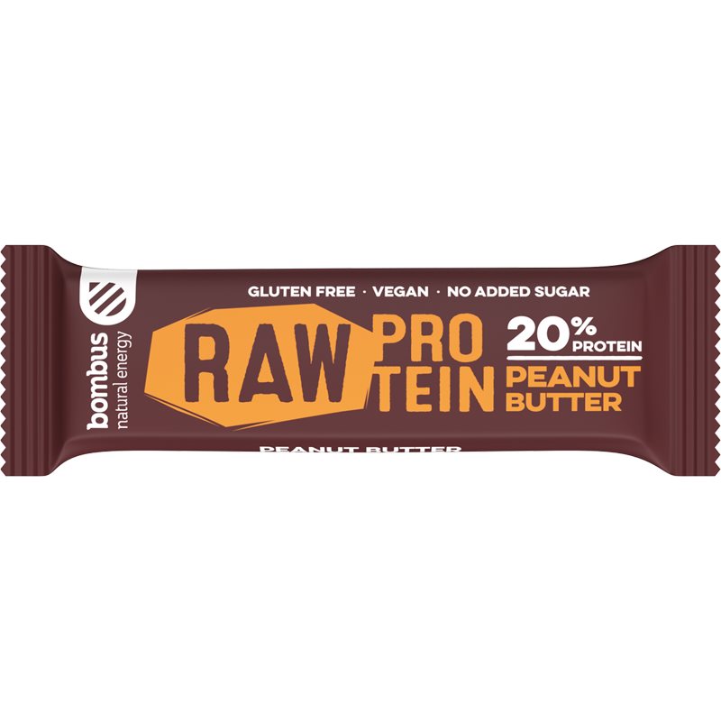 Bombus Raw Protein proteinová tyčinka příchuť Peanut Butter 50 g