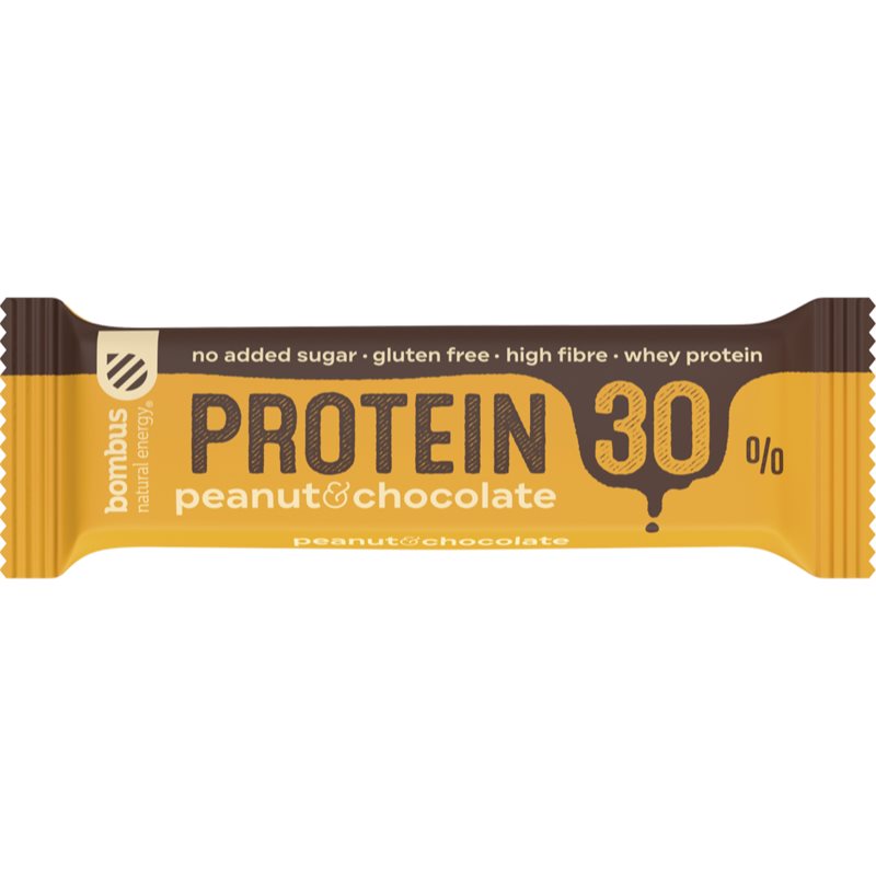 Bombus Protein 30 % proteínová tyčinka príchuť Peanut & Chocolate 50 g