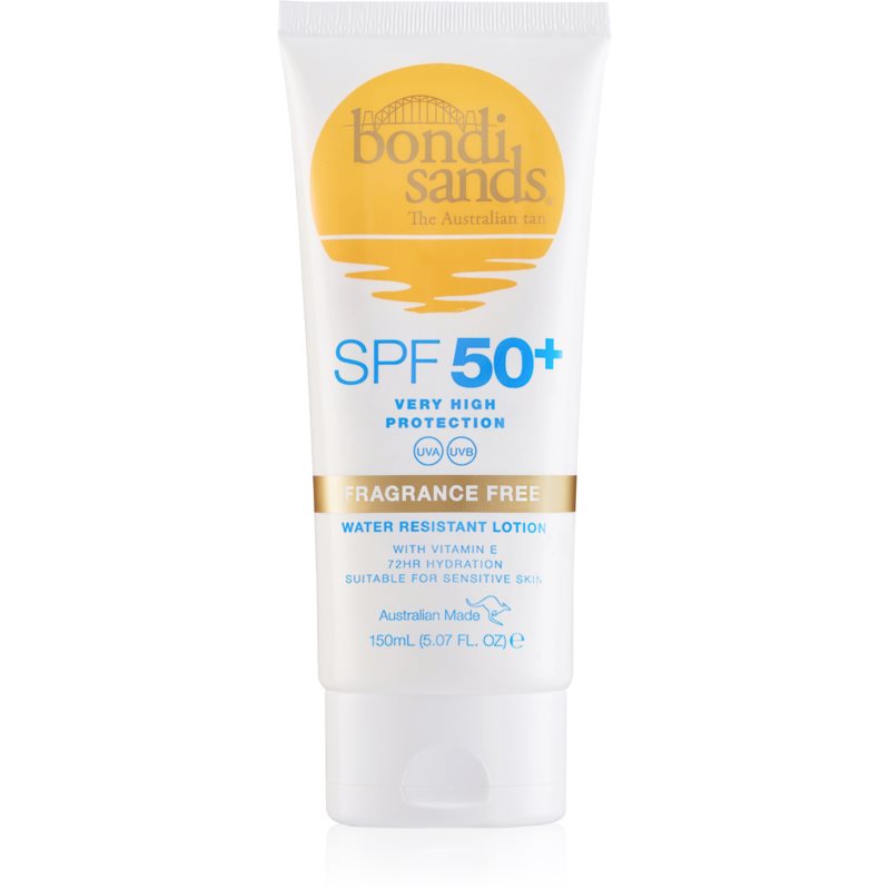 Bondi Sands SPF 50+ Fragrance Free apsaugos nuo saulės kūno kremas SPF 50+ be kvapiųjų medžiagų 150 ml