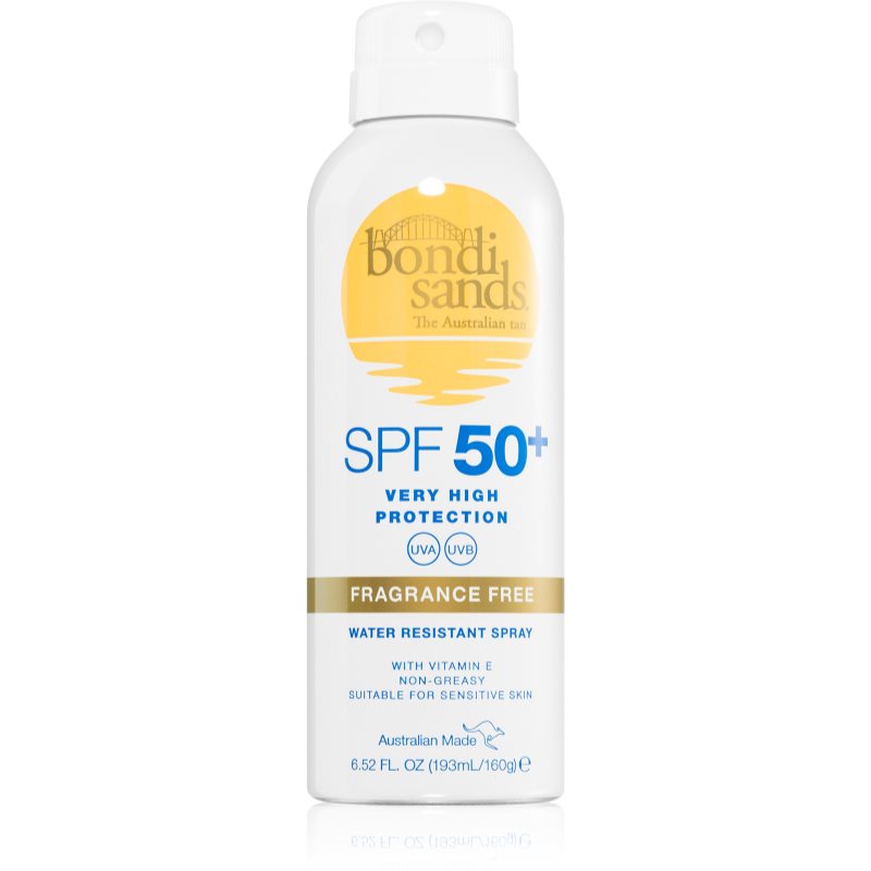 Bondi Sands SPF 50+ Fragrance Free zaščitno pršilo za sončenje SPF 50+ 160 g