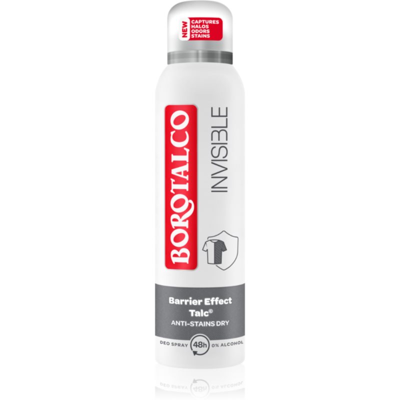 Borotalco Invisible Deodorant Spray To Treat Excessive Sweating 150 Ml