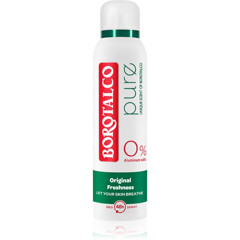 Borotalco Pure Original Freshness purškiamasis dezodorantas be aliuminio 150 ml