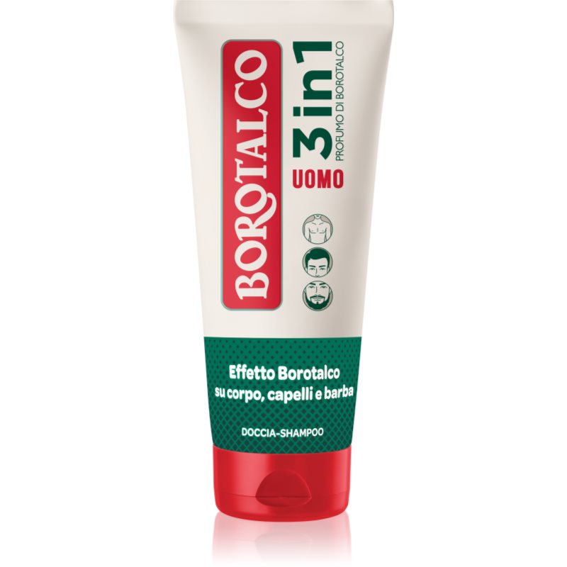Borotalco MEN 3 in 1 fürdőgél férfiaknak arcra, testre és hajra illatok Unique Scent of Borotalco 200 ml akciós termékkép 1