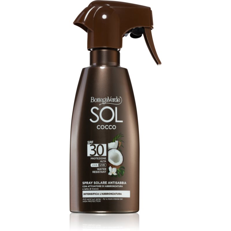 Bottega Verde Sol Cocco vízzel lemosható spray napozáshoz SPF 30 250 ml