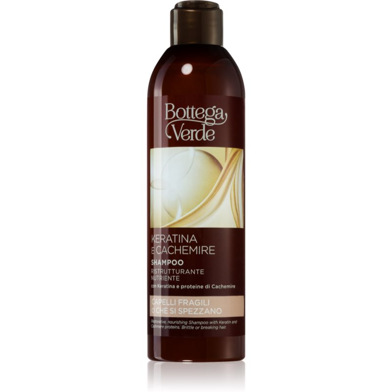 E-shop Bottega Verde Keratin & Cashmere vyživující šampon pro slabé, namáhané vlasy 250 ml