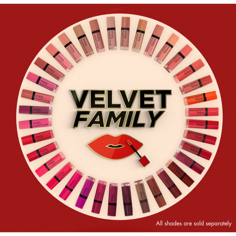 Bourjois Rouge Edition Velvet Liquid Lipstick With Matt Effect Shade 08 Grand Cru 7.7 Ml
