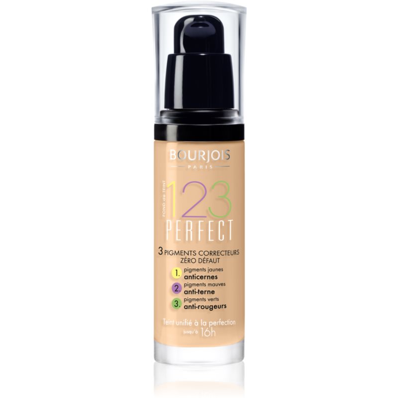 Bourjois 123 Perfect Liquid Foundation For The Perfect Look Shade 51 Vanille Clair SPF 10 30 Ml