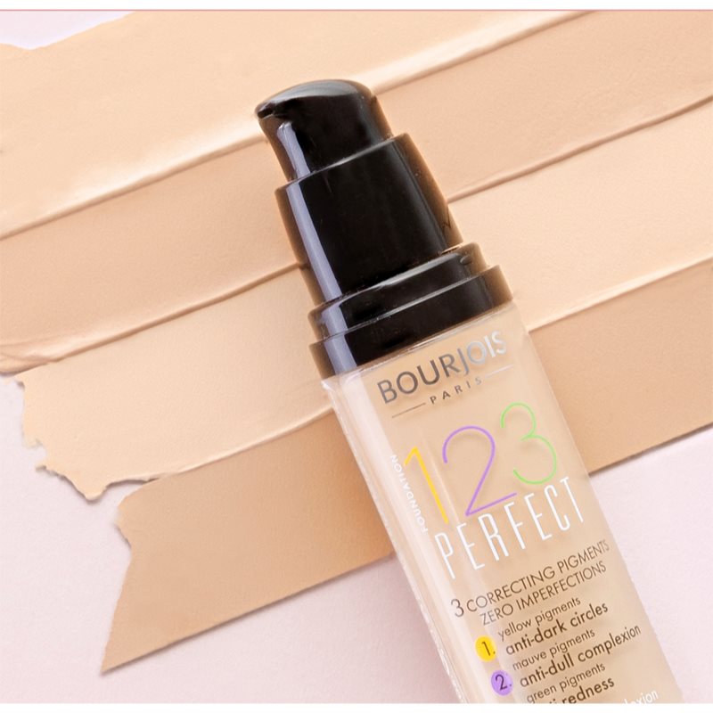 Bourjois 123 Perfect Liquid Foundation For The Perfect Look Shade 54 Beige SPF 10 30 Ml