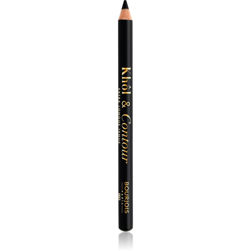 Bourjois Khôl & Contour Extra Longue Tenue dolgoobstojni svinčnik za oči odtenek 002 Ultra Black 1.2 g