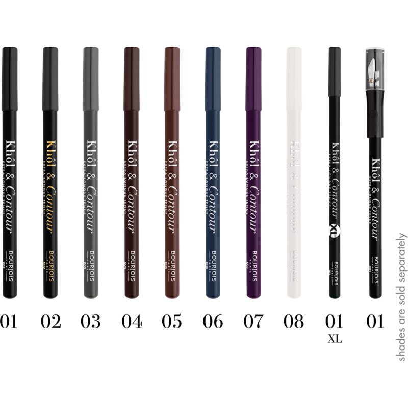Bourjois Khôl & Contour Extra Longue Tenue Long-lasting Eye Pencil With Sharpener Shade 001 Noir-issime 1,2 G