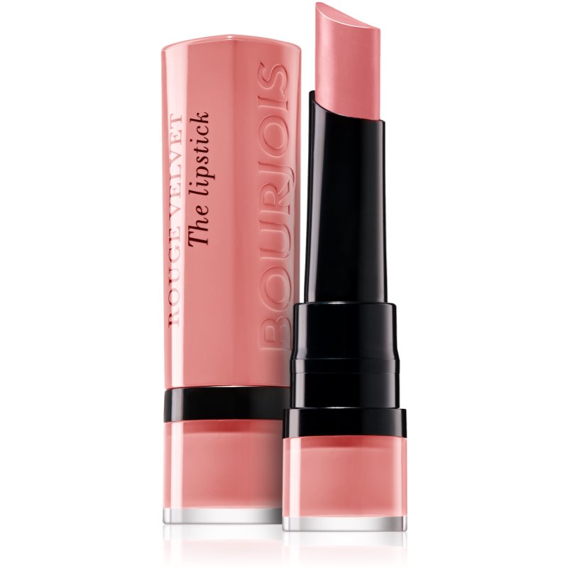 Bourjois Rouge Velvet The Lipstick Mattierender Lippenstift Farbton 02 Flaming’ Rose 2,4 g