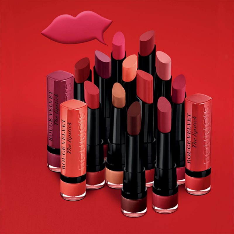 Bourjois Rouge Velvet The Lipstick Matt Lipstick Shade 02 Flaming’ Rose 2,4 G