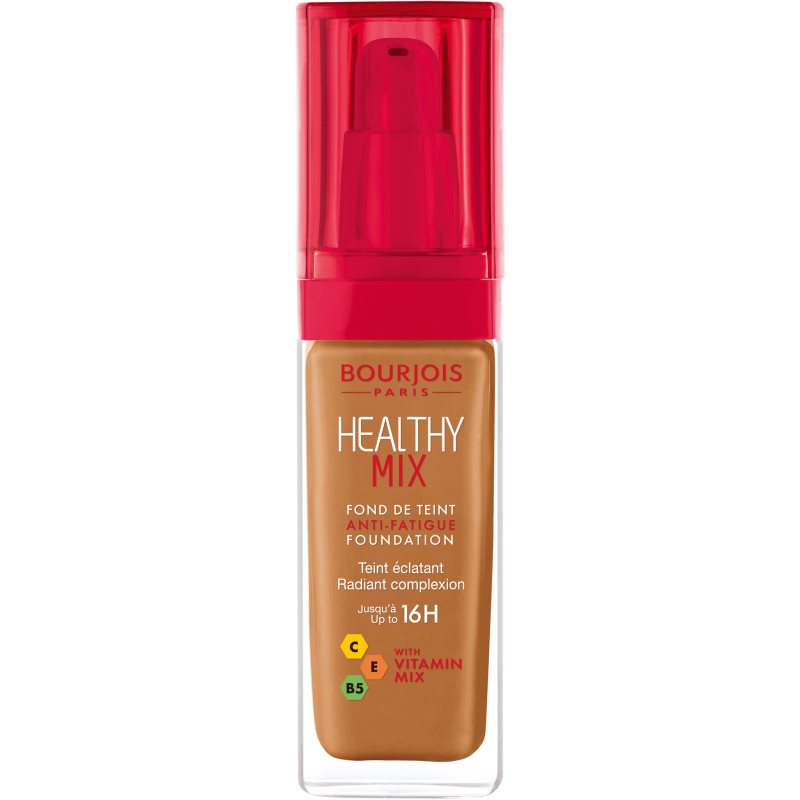 Bourjois Healthy Mix posvetlitveni vlažilni tekoči puder 16 ur odtenek 59 Amber 30 ml