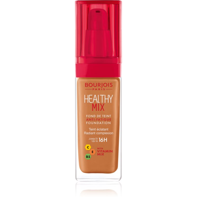 

Bourjois Healthy Mix роз'яснюючий тональний крем 16 години відтінок 60 Dark Amber