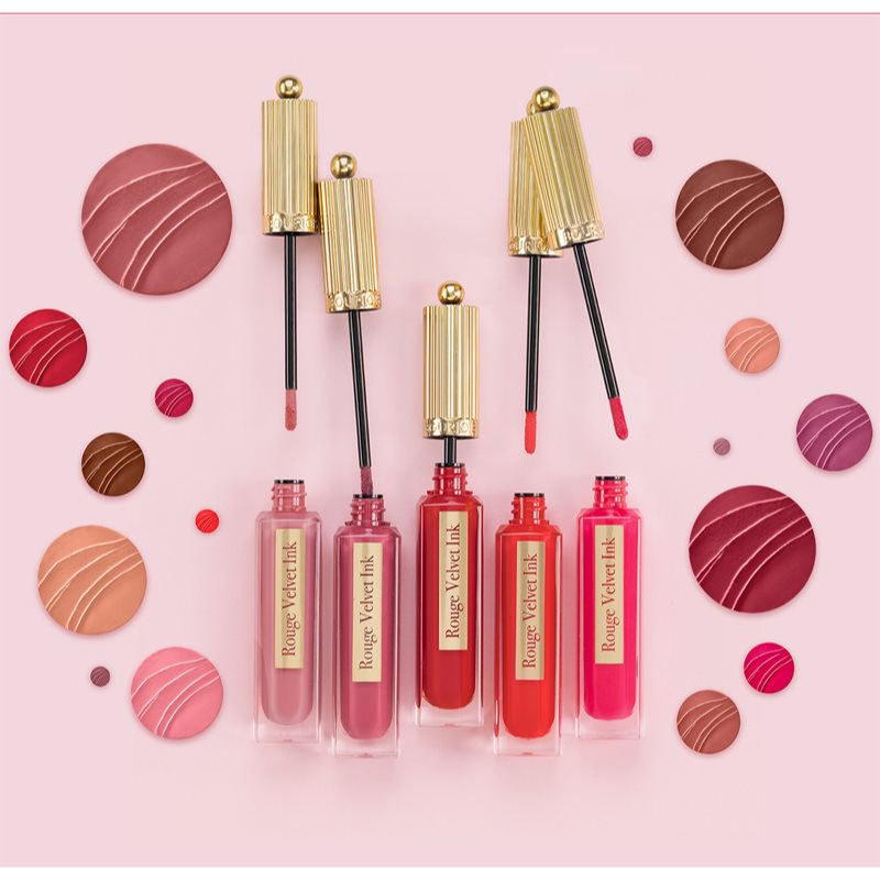 Bourjois Rouge Velvet Ink Liquid Lipstick With Matt Effect Shade 03 Rose Me Tender 3.5 Ml