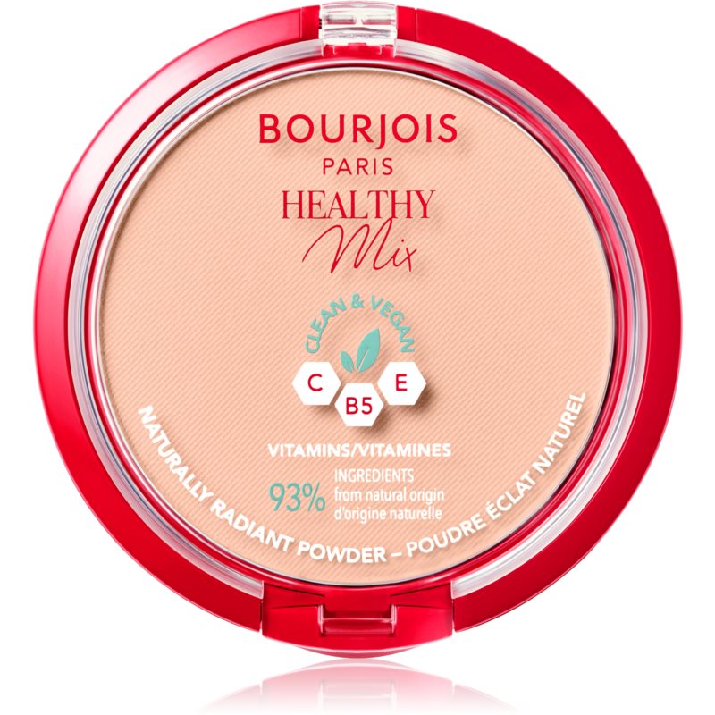 Bourjois Healthy Mix zmatňujúci púder pre žiarivý vzhľad pleti odtieň 03 Rose Beige 10 g